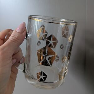 Chrysler Gold and Black Geometric Glass Mug